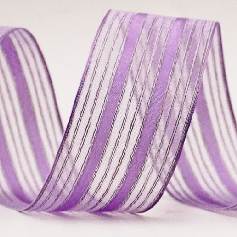 Striped Satin & Sheer Ribbon Elevate Your Crafts with Luxurious Satin